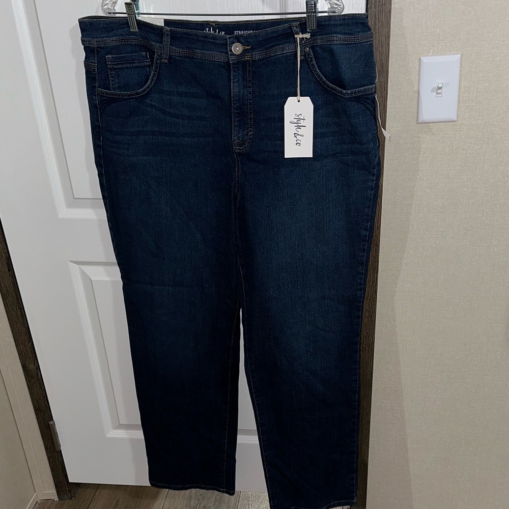 NWT Style & Co rail straight denim jeans